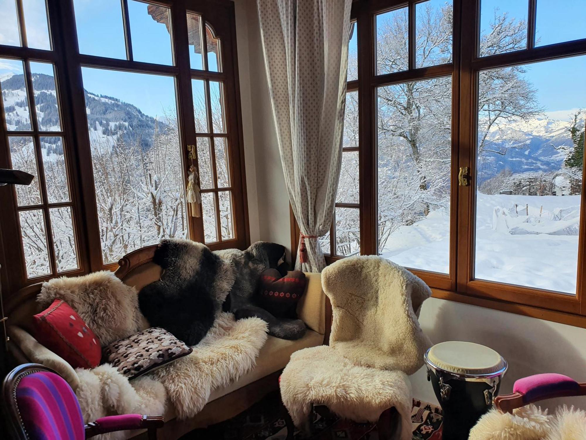Magnifique Chalet Valerie 5 Chambres A Coucher & Vue Unique Gryon Exteriör bild