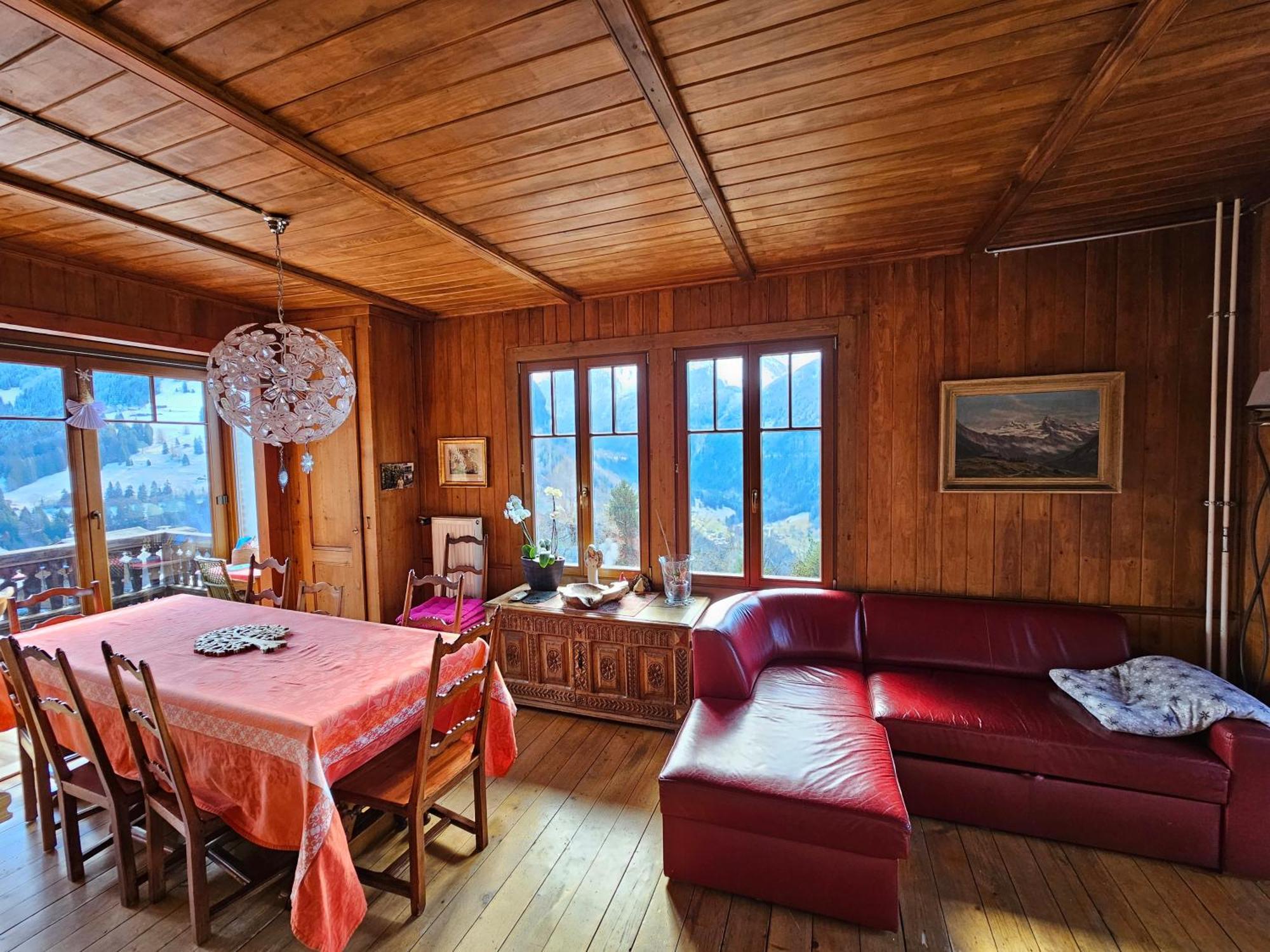 Magnifique Chalet Valerie 5 Chambres A Coucher & Vue Unique Gryon Exteriör bild